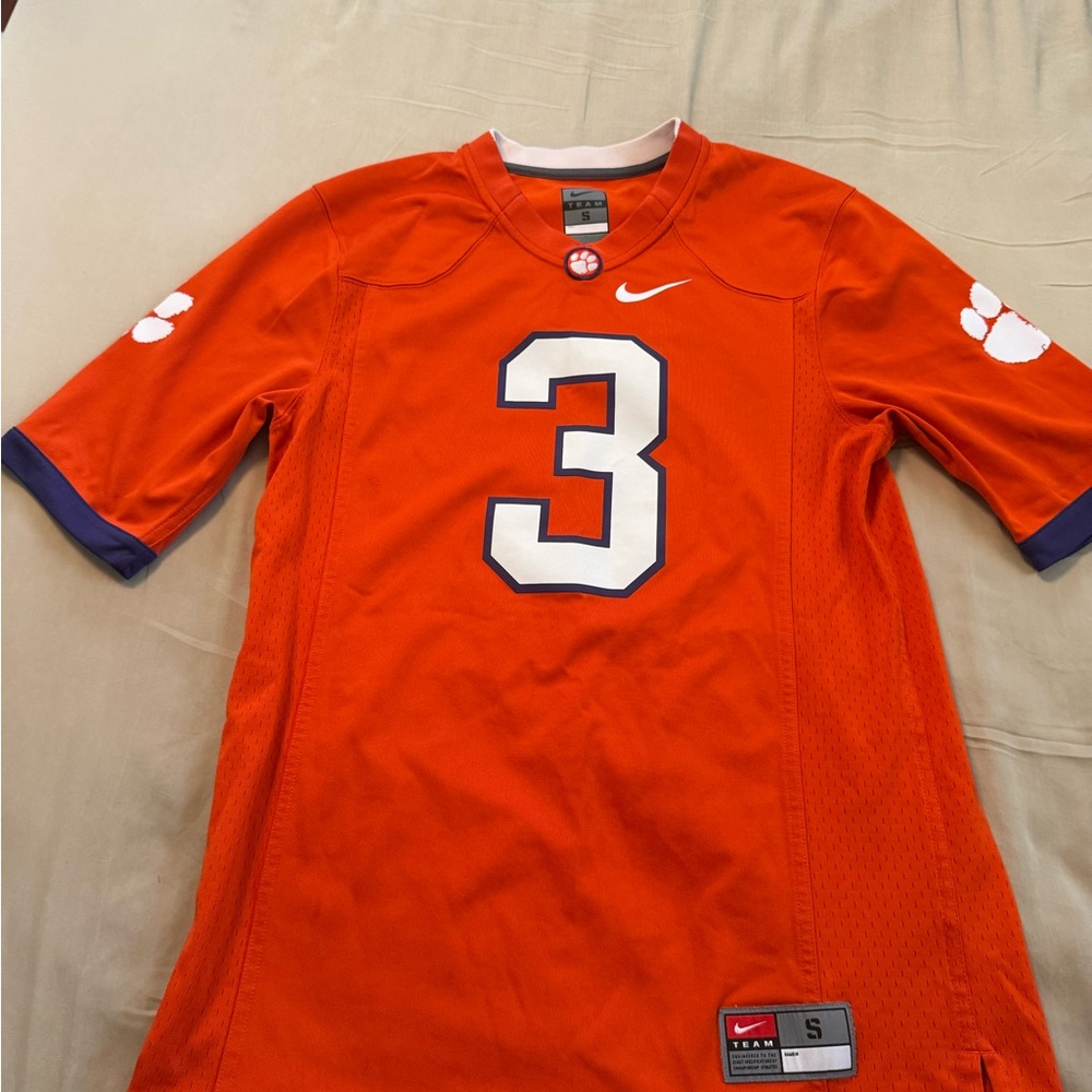 Clemson Football Nike Orange Football Jersey with Number 3 size small